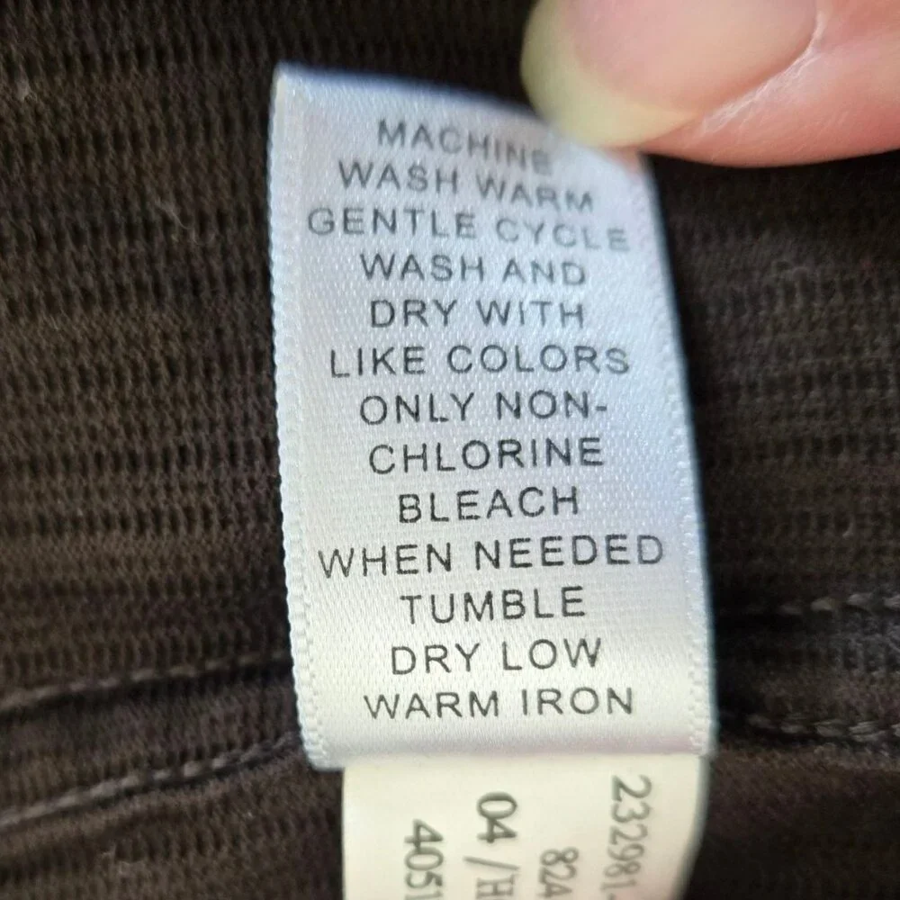 Lauren Ralph Lauren Button-Up Shirt Mens Ribbed Textured Brown Striped Size XL - Picture 10 of 10